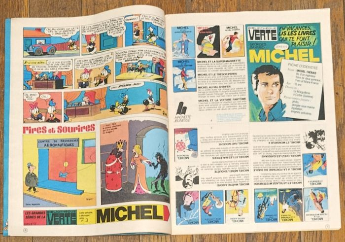 Ancien Journal de Mickey avec cadeau Dossier la mer Poster + vignettes N°1466 1980 vintage - photo numéro 6