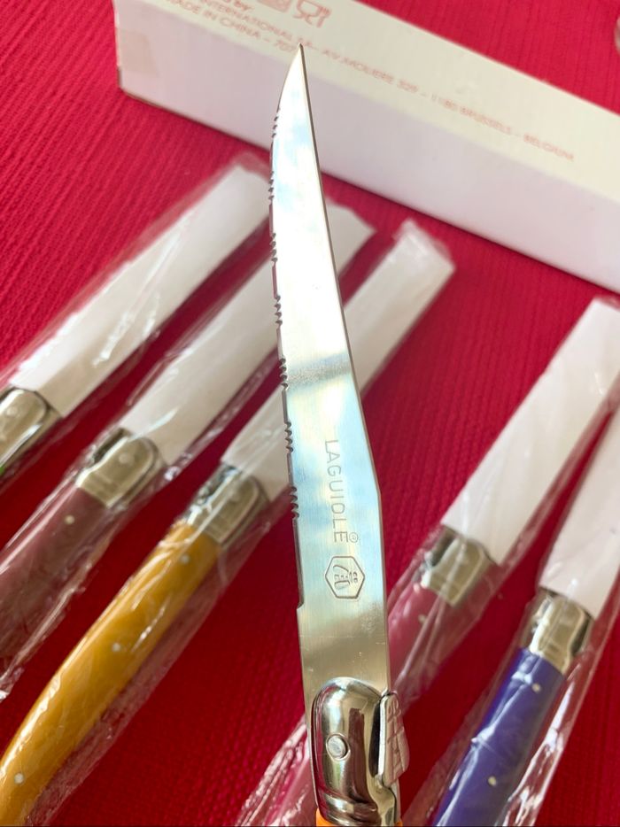 Lot 6 couteaux laguiole multicolore - photo numéro 3