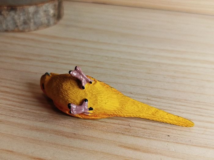 Figurine oiseau perruche jaune Animal de la campagne - photo numéro 3