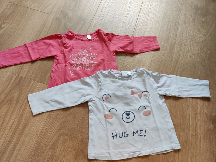 Lot t-shirts manches longues fille 18 mois - photo numéro 3