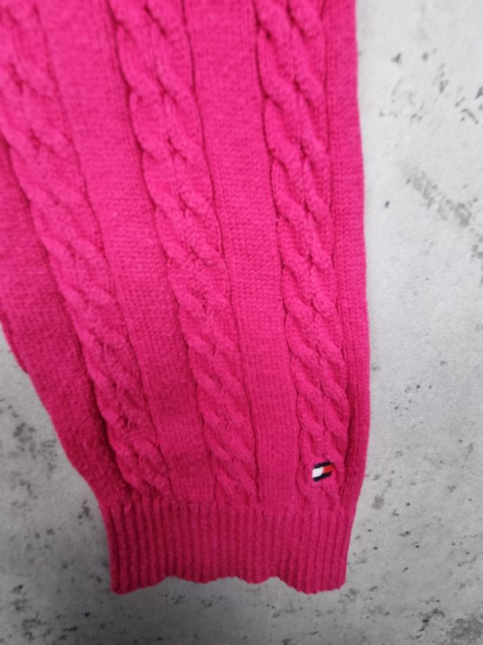 Pull torsadé col roulé Tommy Hilfiger – Fuchsia – Taille M/38 Femmes - photo numéro 5