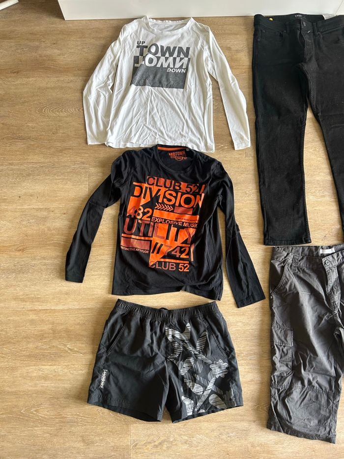 Lot vêtements garçon 13-14 ans – Sweats, t-shirts, pantalons, pulls, casual - photo numéro 2
