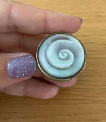 Bague bois et nacre