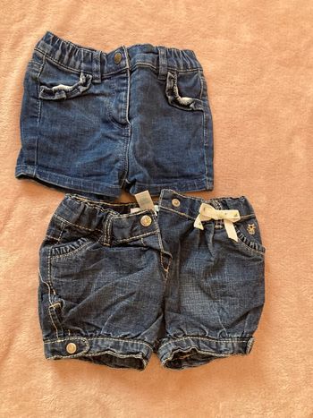 Short jean bébé