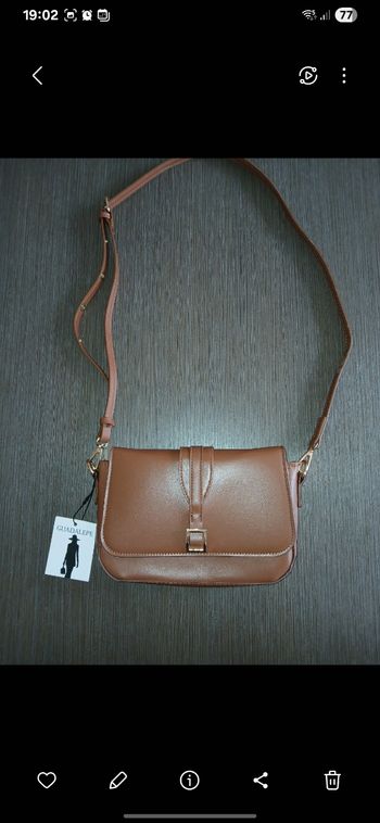 Sac a main marron claire beige foncé
