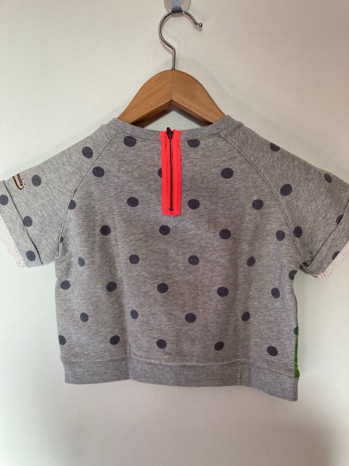 Sweat gris et fleurs Catimini 3 ans - photo numéro 5