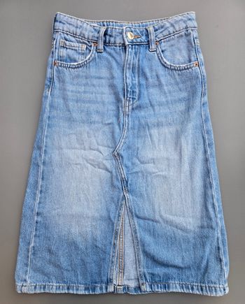 Jupe en jeans mi mollet neuve 9 ans fille zara