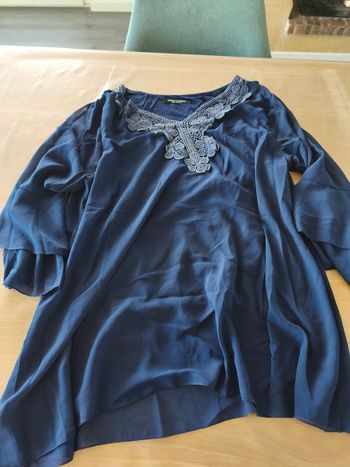 Tunique bleu nuit manche 3/4 t44