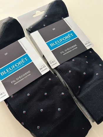2 Lots de 2 chaussettes Bleuforet NEUF 39-42