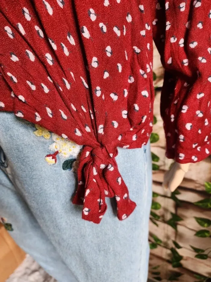 🌸Blouse rouge U Collection Taille 42 🌸 - photo numéro 4