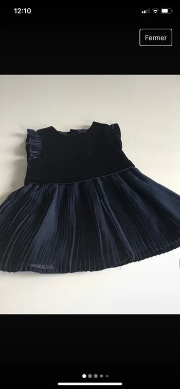 Robe de fête velours et voile doublé