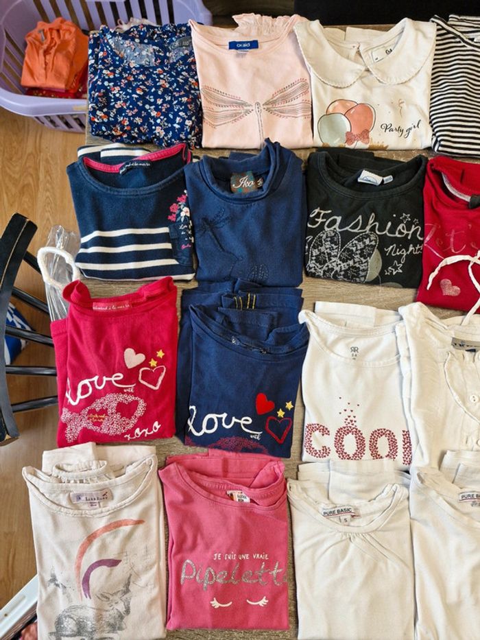 Lot blouse manches longues fille