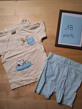Ensemble pour garçon taille 18 mois Marque peanuts très bon état