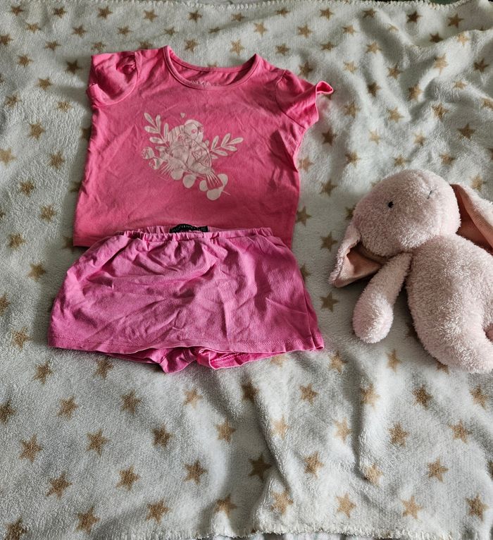 Ensemble tee shirt MC + jupe short fille 12 mois (80 cm) - photo numéro 2