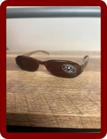 Lunette de soleil carré miu miu taille unique marron