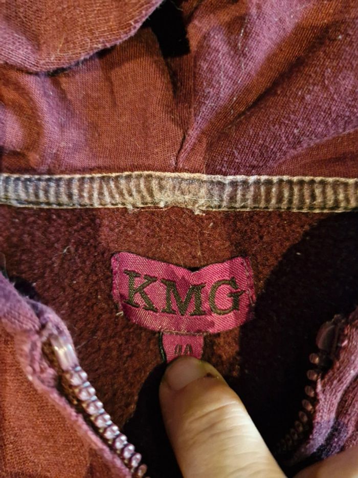 Gilet kmg fille bordeaux 4 ans - photo numéro 3