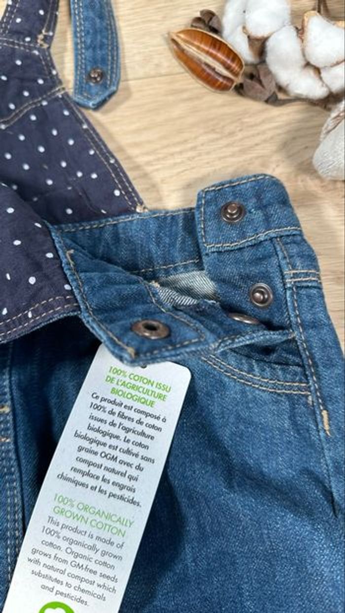 Robe Bébé salopette en jean Bio - 6 mois - photo numéro 5