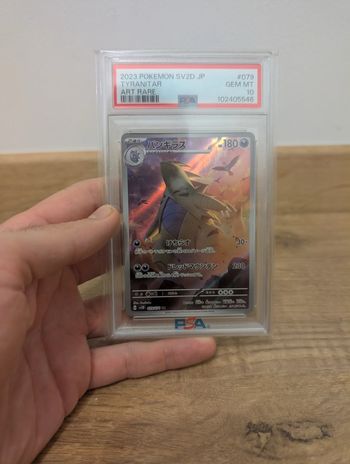 Pokémon sv2d #079 Tyranitar art rare psa 10