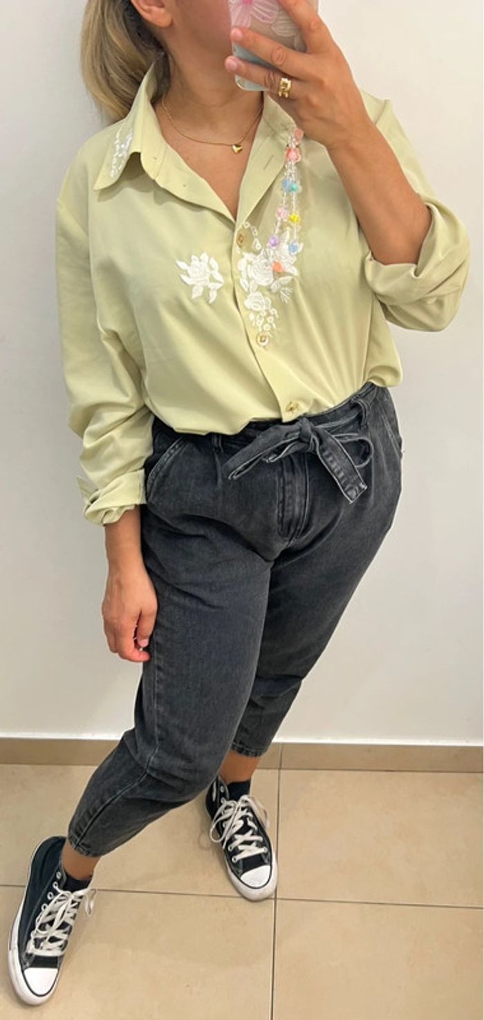 Chemise fluide brodée Taille 46 - photo numéro 4