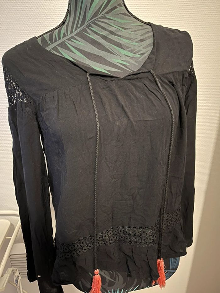 Blouse noire classique Gemo femme taille 34