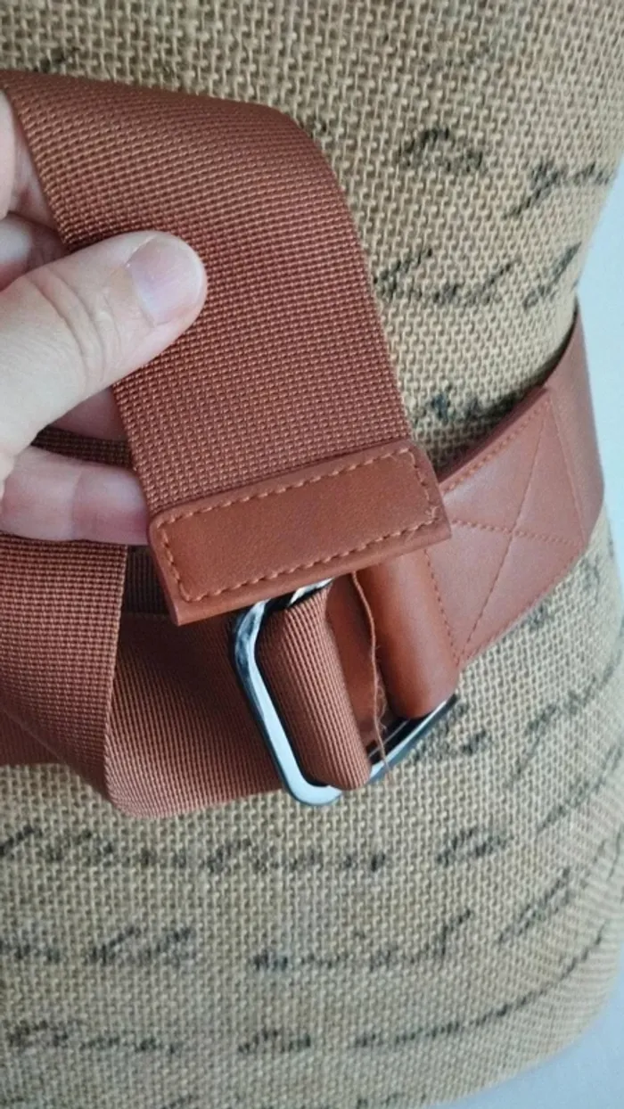 Ceinture souple marron ajustable femme - photo numéro 4