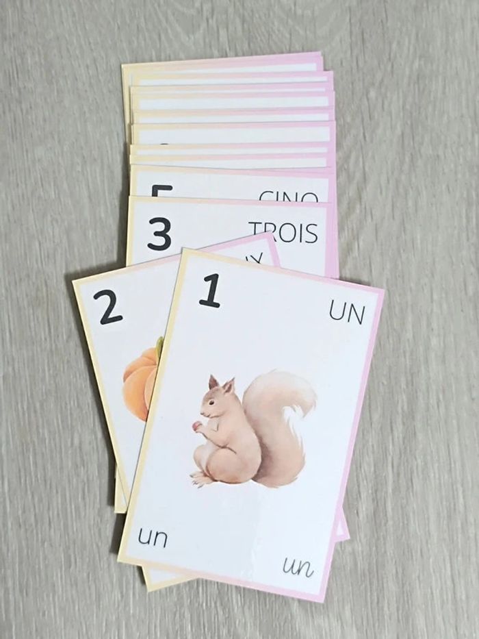 Grandes cartes pour apprendre à compter de 1 à 20