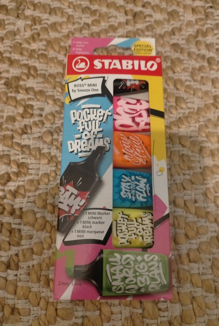 Lot 6 mini surligneurs Boss Stabilo