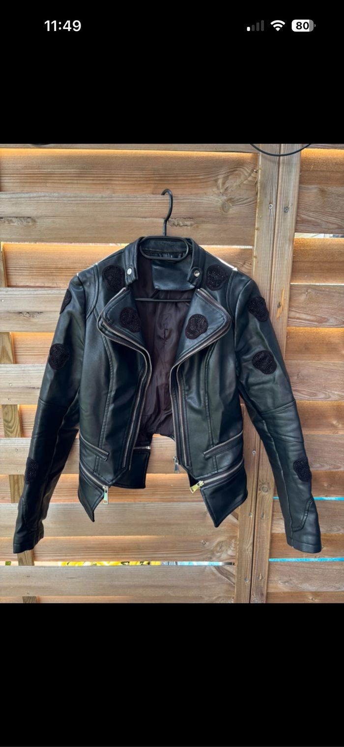 Veste en similicuir