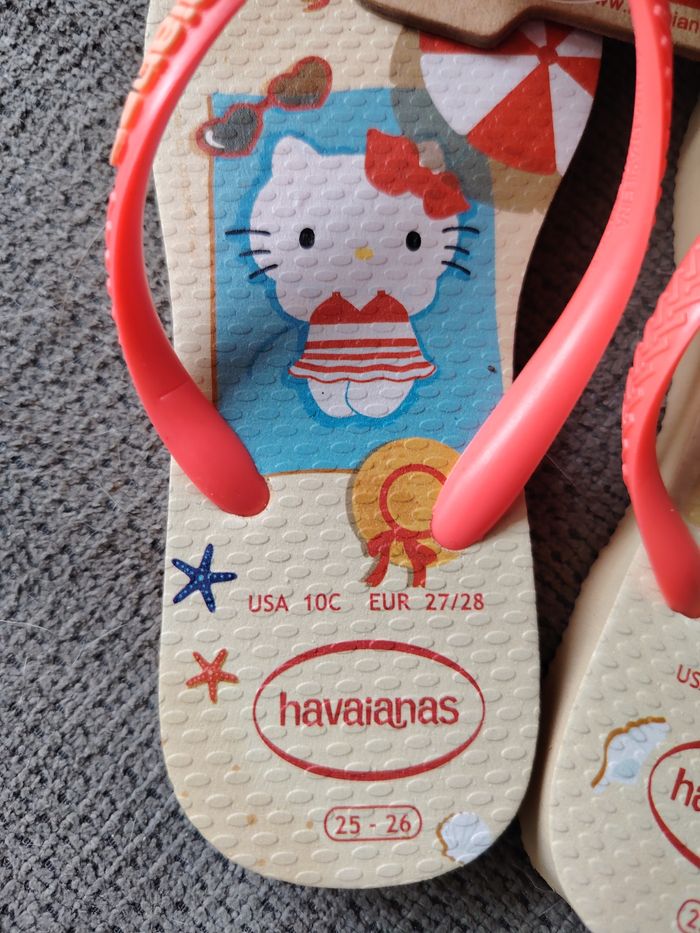 Tongs havaïanas hello Kitty neuves 25/26 - photo numéro 4