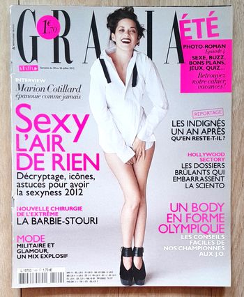Magazine Grazia juillet 2012 spécial Marion Cotillard