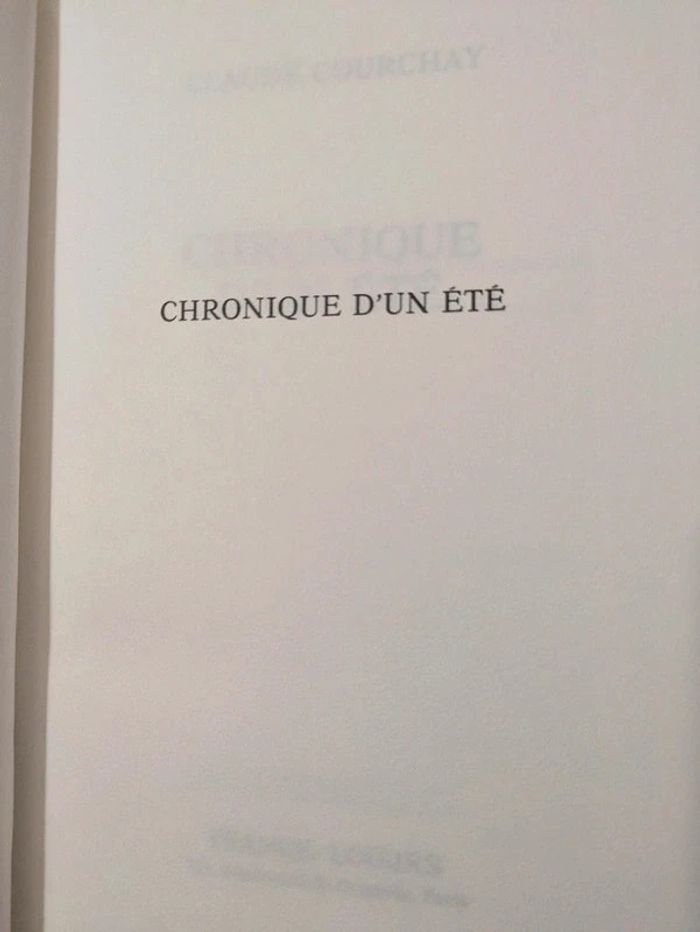 Chronique d'un été