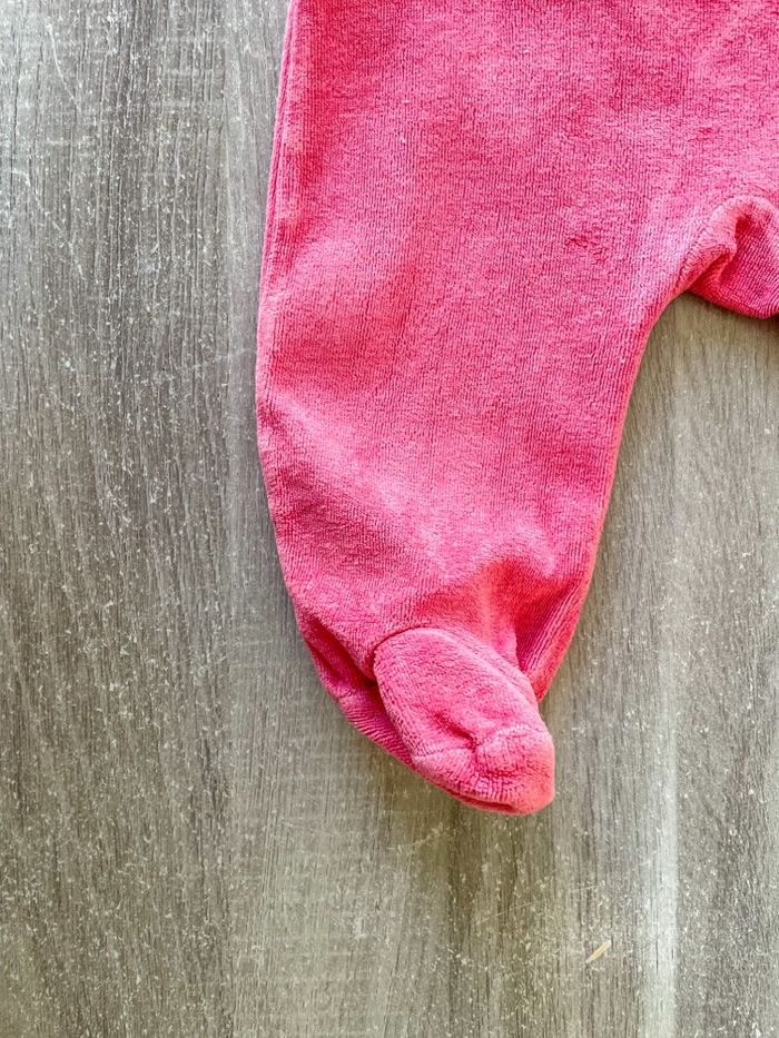 Pyjama rose papillons  bébé fille taille 3 mois - photo numéro 4