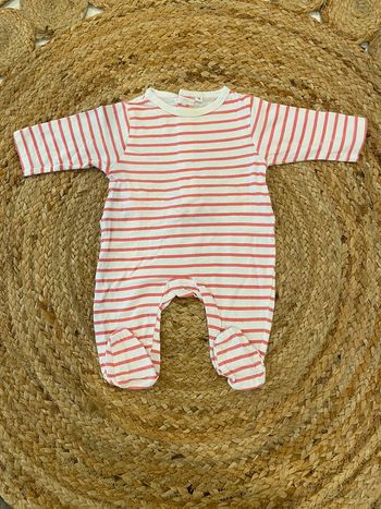 Pyjama été bébé 1 mois à rayures