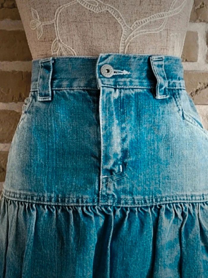 Jupe en jean bleu délavé Naf Naf M 38 - photo numéro 2