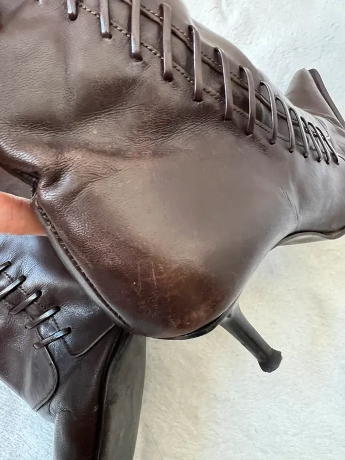 Bottines marron bouts pointus y2k Fairygrunge - Pointure 39 - photo numéro 10