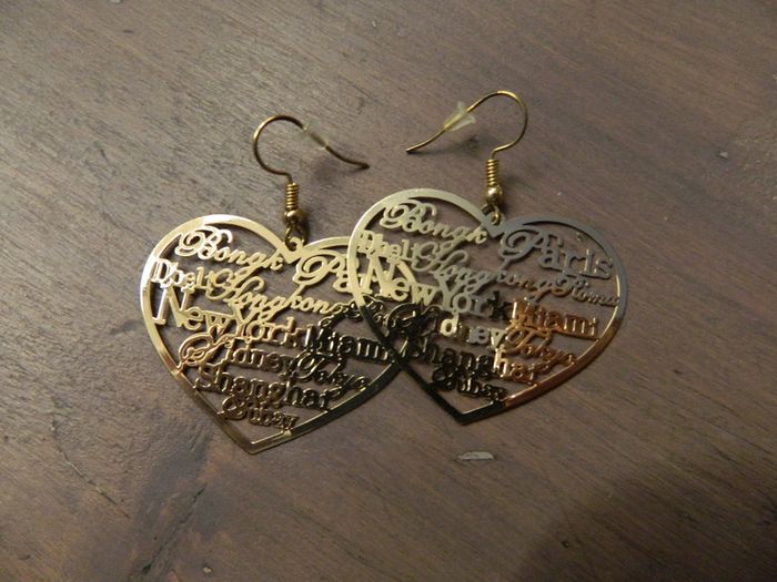 Boucles d'oreilles coeur doré neufs - photo numéro 2
