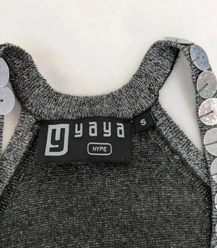 Tunique grise à paillettes - Yaya - taille S - photo numéro 3