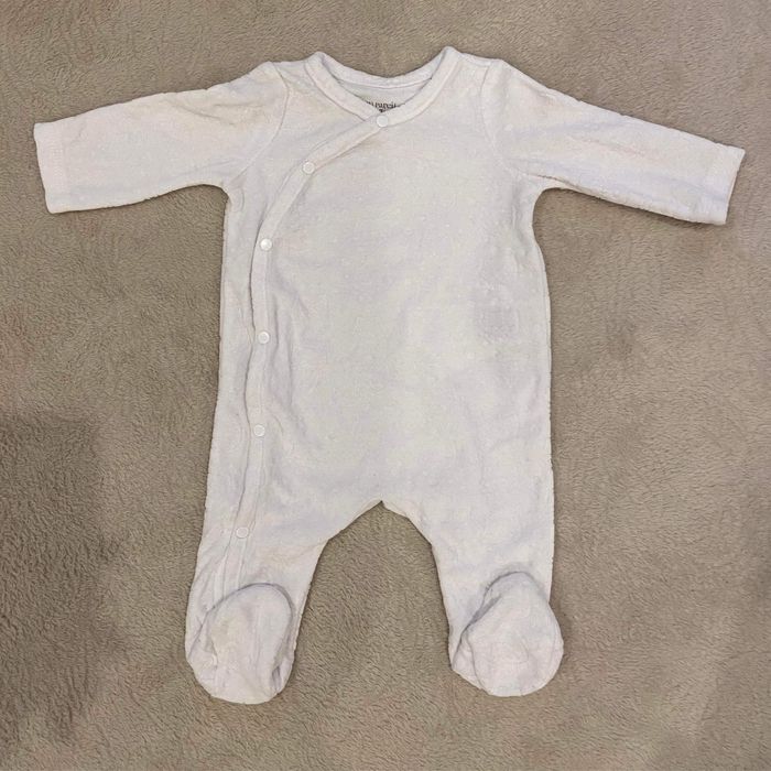 Pyjama en velours, bébé 1 mois.