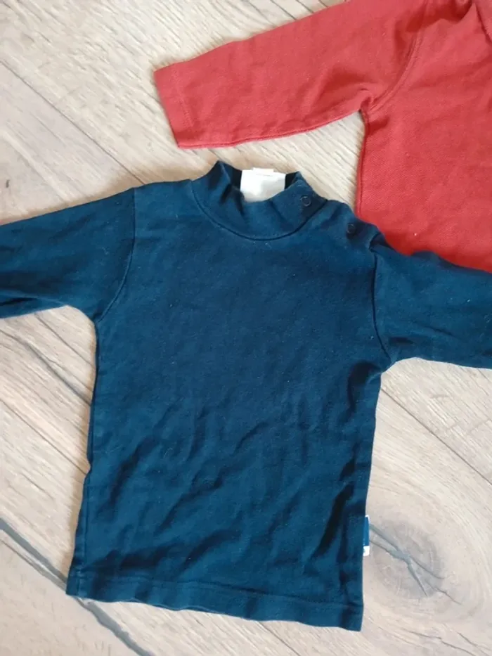 Lot de 2 tee shorts manches longues gémo 6 mois - photo numéro 3