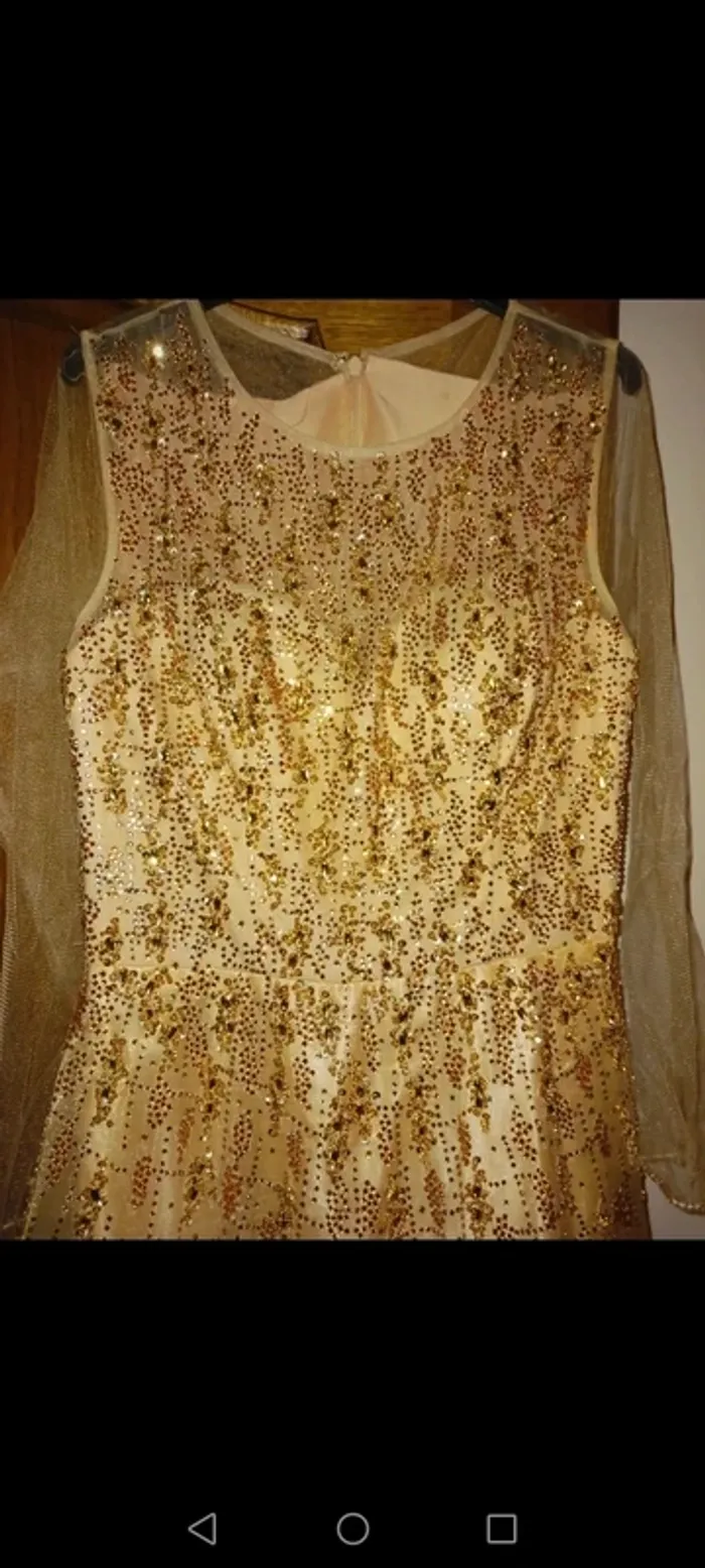 Robe de soirée manches transparentes taille 42-44 - photo numéro 2