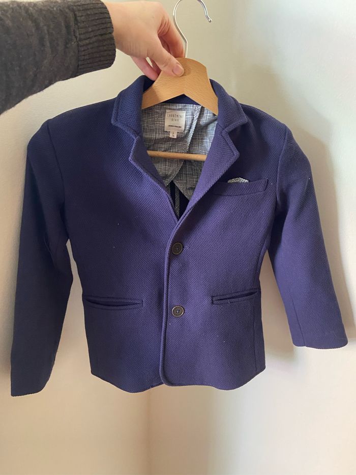 Veste costume garçon bleu marine 6 ans