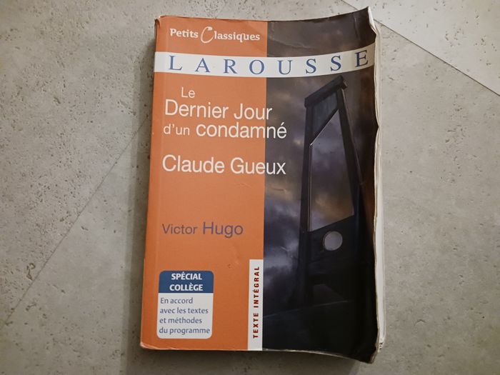 livre le dernier d'un condamné Claude Gueux Larousse