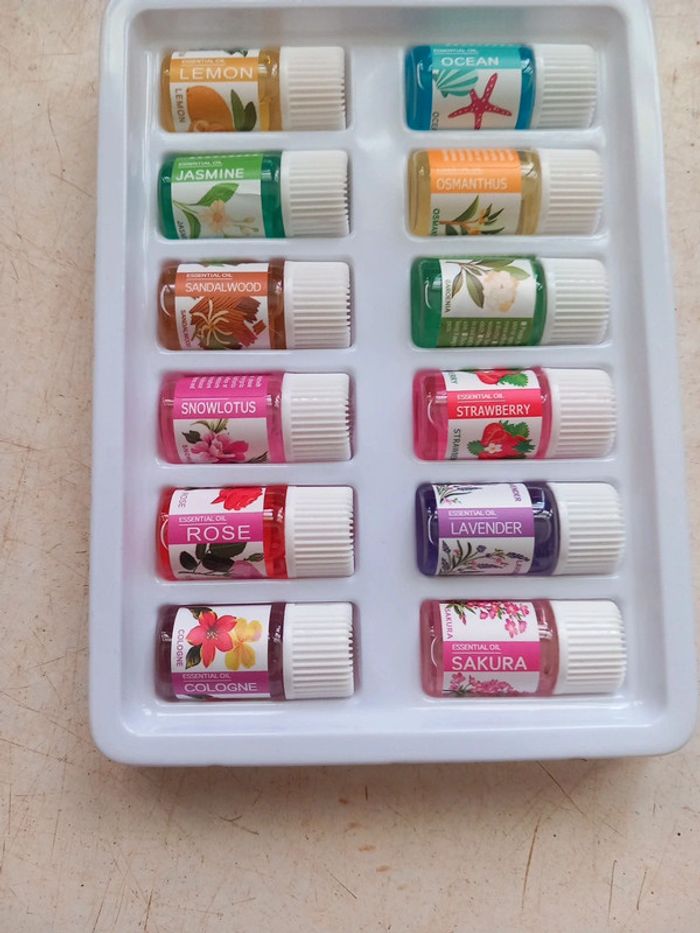 🥕coffret Neuf 12 flacons huile essentielle - photo numéro 3
