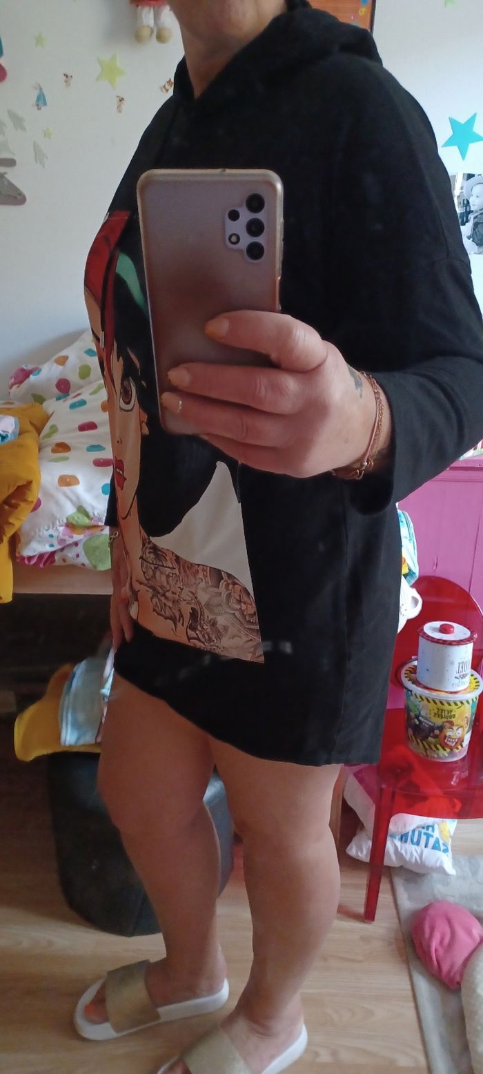 Très jolie robe sweat à capuche femme T U - photo numéro 10