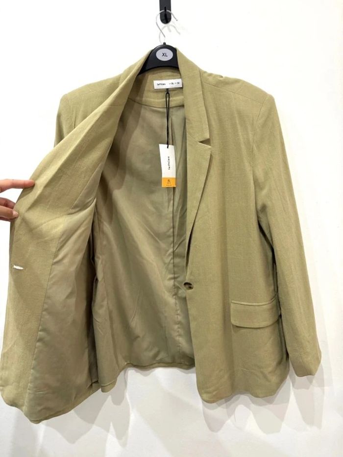 Blazer en lin taille XL kaki clair / Blazer en lin taille XL kaki clair - photo numéro 2