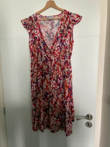 Robe manches courtes, rouge, grossesse et allaitement