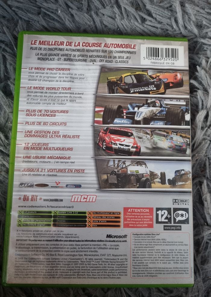 Jeu Xbox Toca Race Driver 3 (the ultimate racing simulator) - photo numéro 2