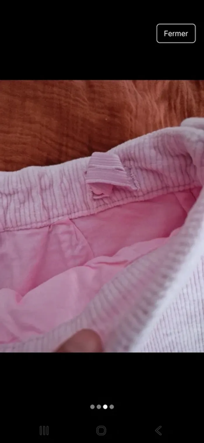 Short velours rose jacadi - photo numéro 4