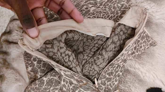 Très belle ensemble veste matelassé chaude imprimer doré style animal léopard en soie laine viscose - photo numéro 17