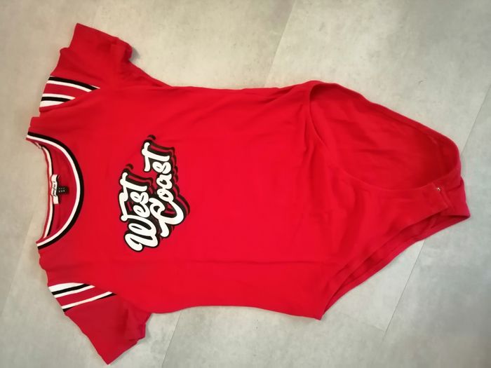 body rouge taille L en coton Jennyfer neuf - photo numéro 3
